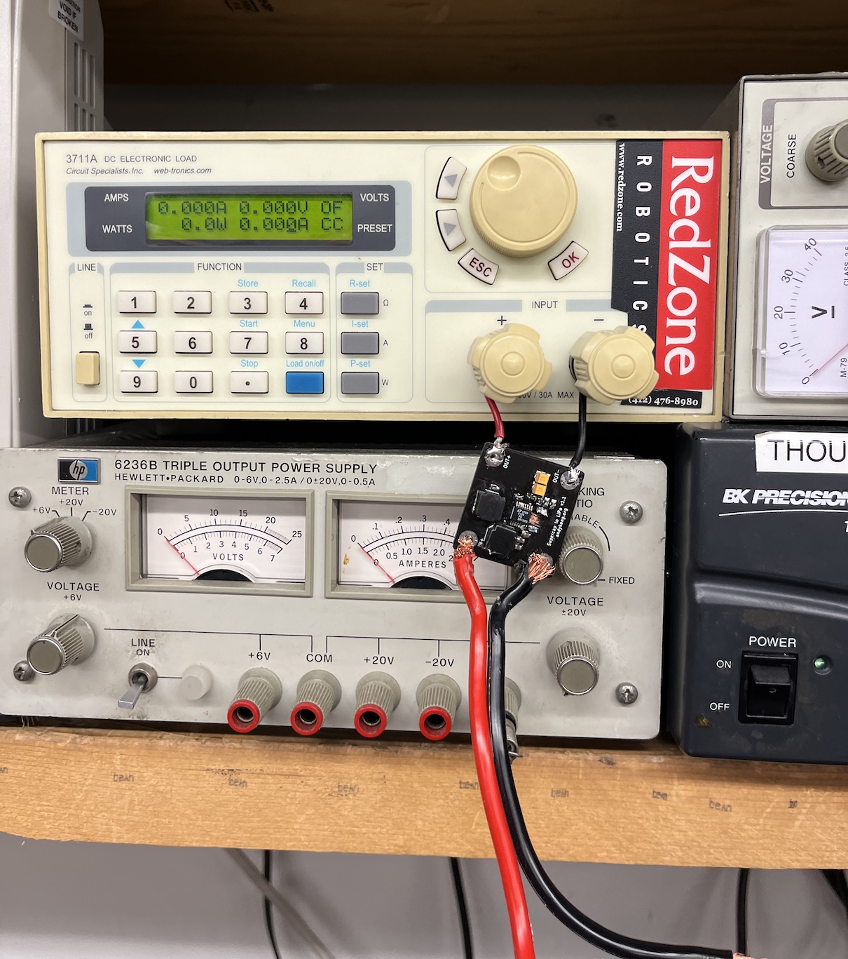 Setup for testing the board