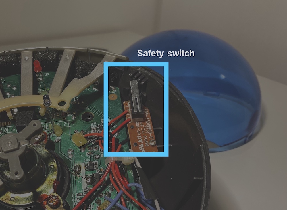 This limit switch needs to be taped or pushed down