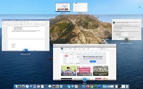 macOS Mission Control showing many app windows crowded onto a single desktop
