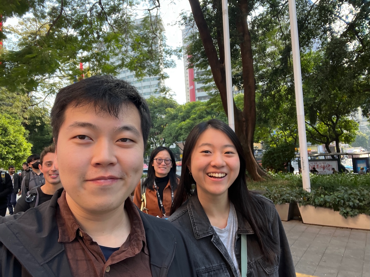 Me and Olivia with the rest of the symposium, about to embark the first of many afternoons spent getting lost in the electronics market