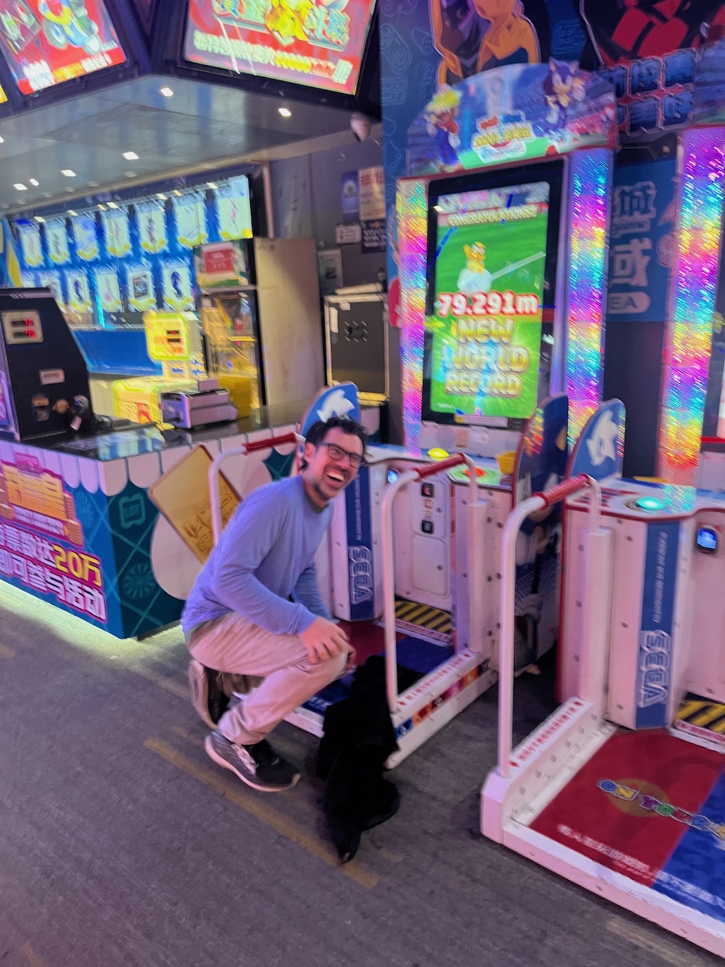 Samy at the arcade, what world record will he break next?