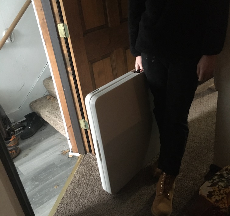 Place your bets as to whether this table makes a good sled