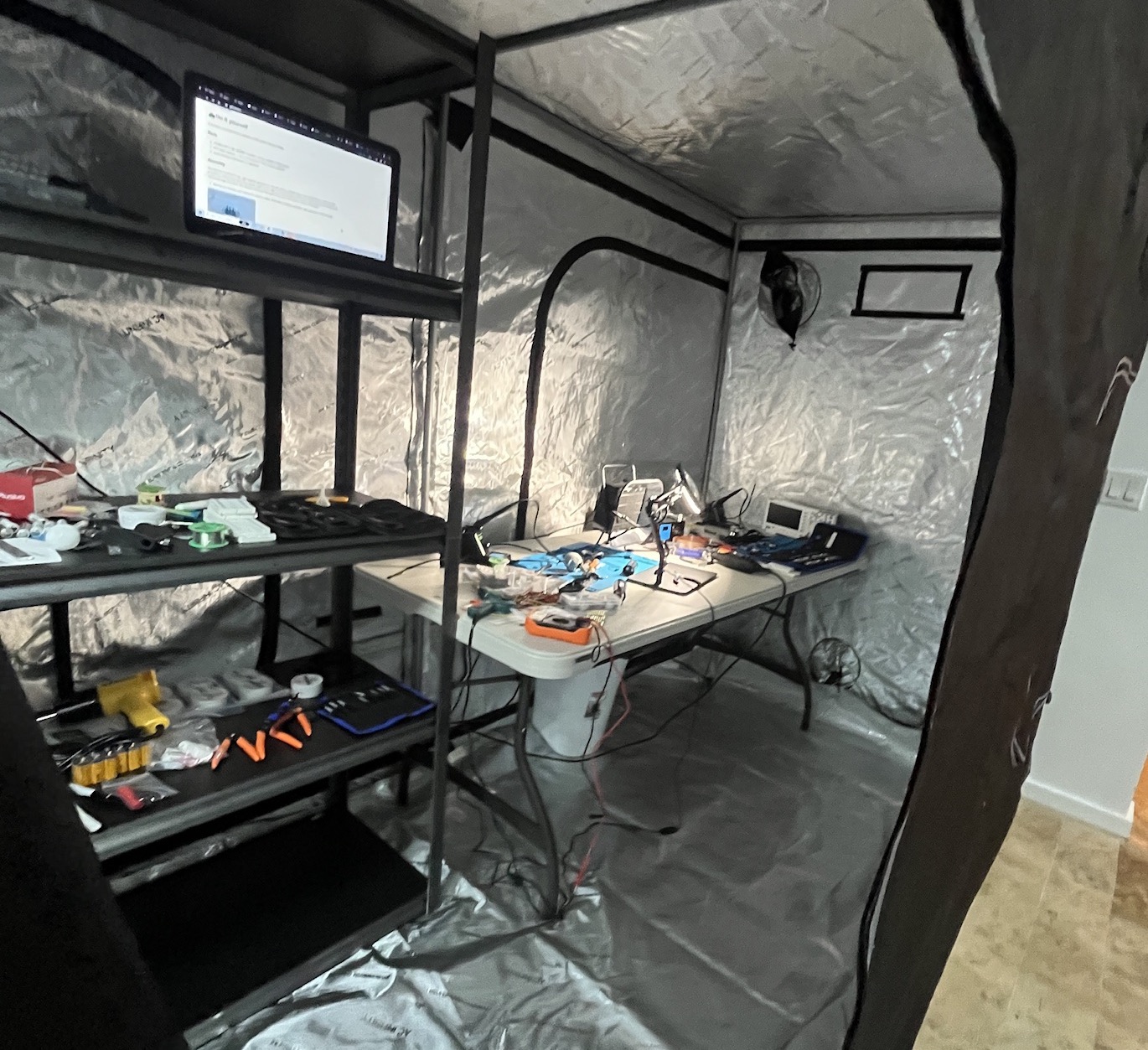 Underutilized electronics workshop at Vitalia