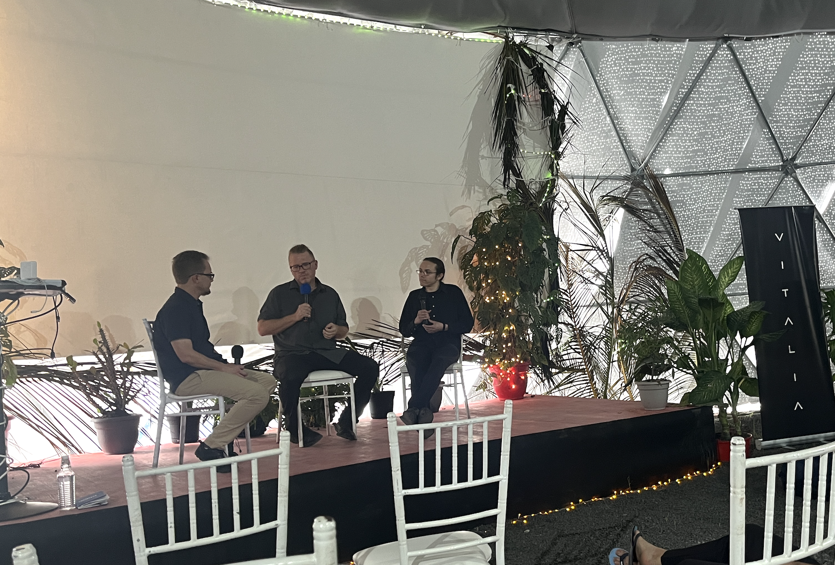 One of the talks, History of Cybernetics, hosted by Cass and Fraiz